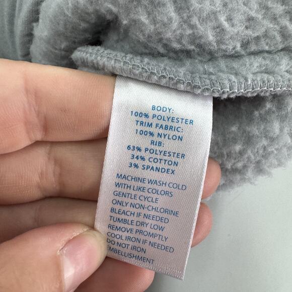 Southern Tide Fleece Pullover Womens Small Gray Blue Quarter Snap Sherpa Pockets - Picture 4 of 7